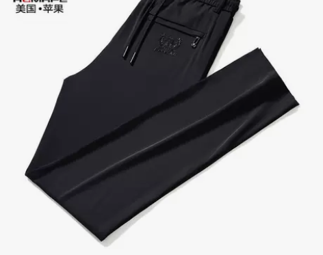 夏季男士休闲直筒长裤冰丝透气宽松潮流大码运...