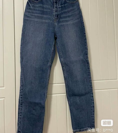 snidel秋冬新品高腰直筒牛仔裤0码 专...