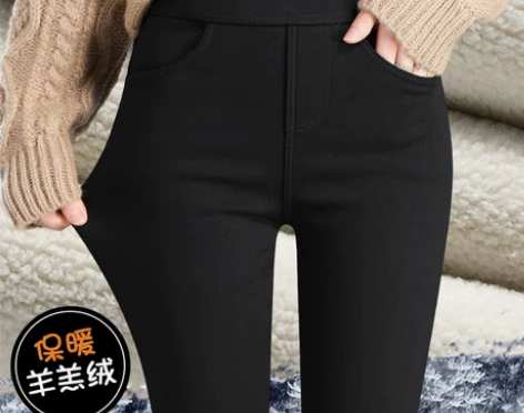 韩国打底裤女冬季加绒加厚小黑裤2022高腰...