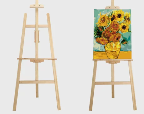 迷朗diy数字油画木制架子 松木实木画架高...