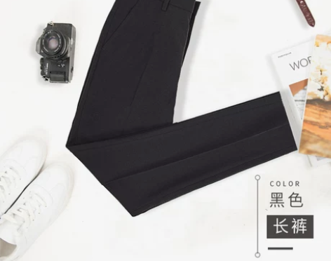 西裤男士休闲裤子韩版潮流修身黑色长裤秋冬加...