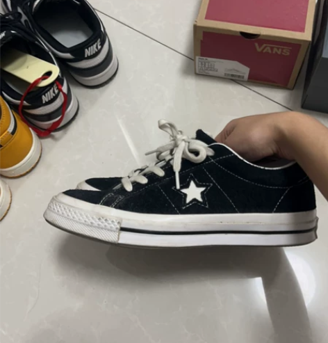 匡威经典款翻毛鞋 one star 37....