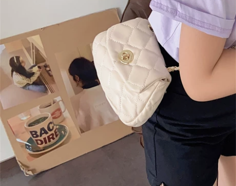 女包2022韩版新款时尚菱格链条包云朵包简...