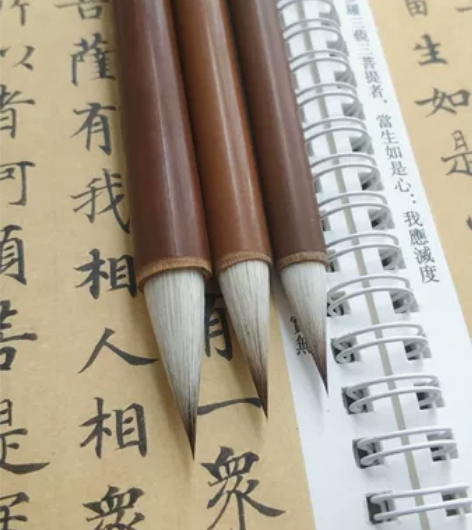 老紫毫尖鸡距毛笔一套，子敬、子瞻、子昂，分...