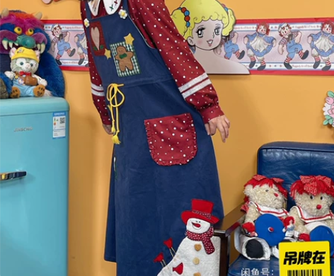 被风吹散的萝卜头新年感童趣古着贴布多细节可...