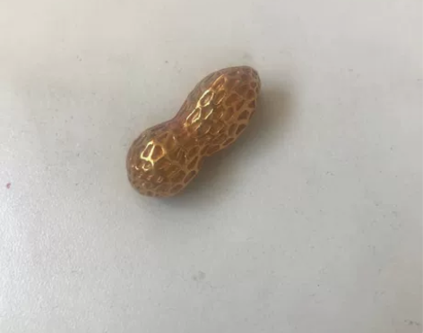 古董古玩纯铜鎏金花生工艺品 感兴趣的话点“...