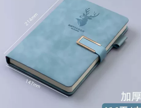 赠两支笔蓝色磁扣416页可做记事本笔记本 ...