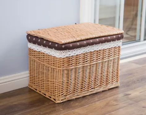 热销大号柳编藤编收纳筐收纳箱藤编筐收纳篮储...
