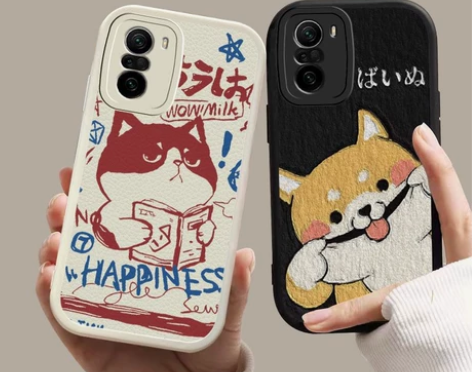 小羊皮卡通适用于红米k40手机壳男软壳Re...