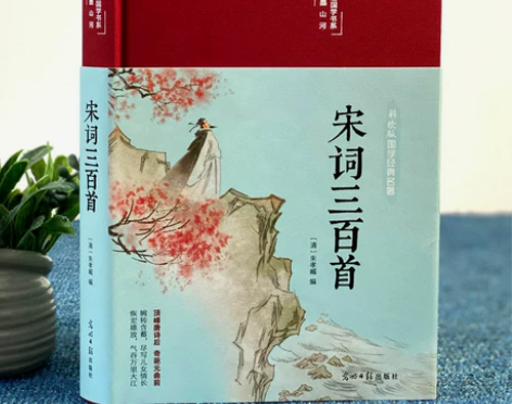 【布面精装】宋词三百首彩绘版16开精装彩印...