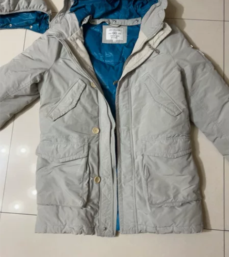 杰克琼斯男士中长款羽绒服180/100A码...