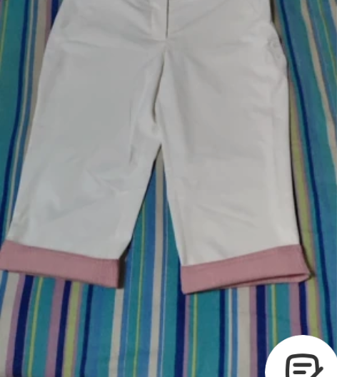 韩版白色女短裤95新,165码,适合105...