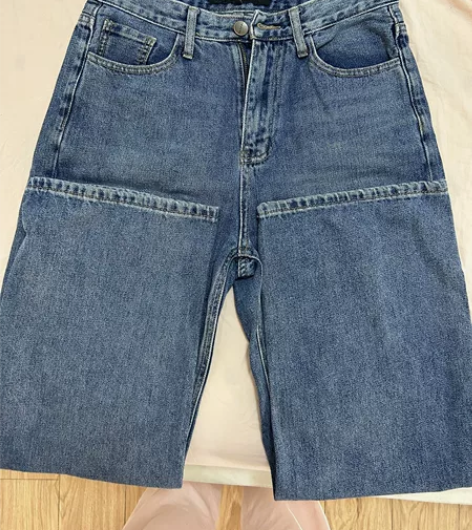 普普风的阔腿牛仔裤L码，瘦了18斤穿不了 ...