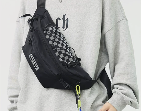 胸包男ins潮小包斜挎包男生背包潮牌单肩包...