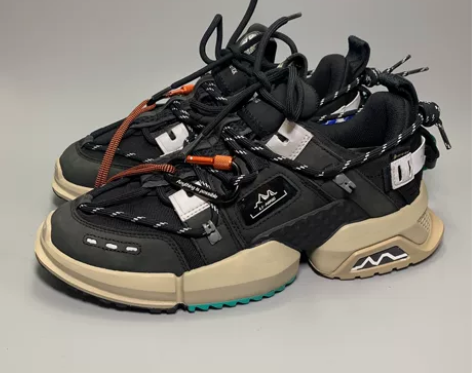 二手43码 李宁 盘古系列 休闲鞋 黑色/...