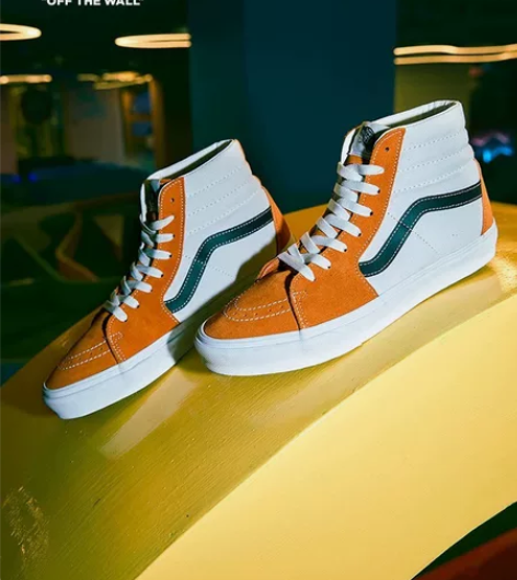 Vans范斯官方 SK8-Hi甜橙拼色复古...