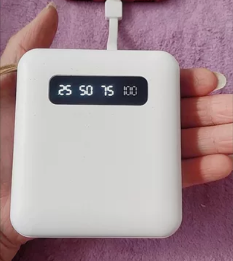 10000毫安大容量快充迷你充电宝自带线,...