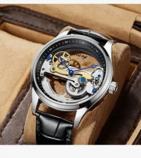 艾浪AILANG2020新款手表男士双面镂...