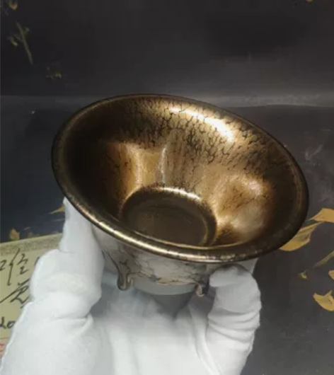 国大师黄美金金油滴大口径撇口建盏茶器紫砂壶...