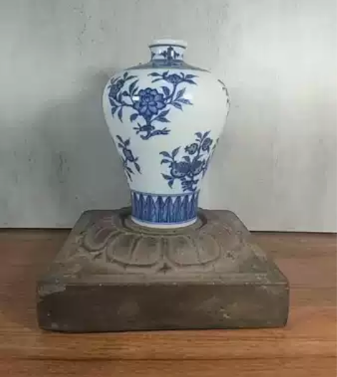柴窑，青花，仿雍正，三多花卉，梅瓶，花器，...