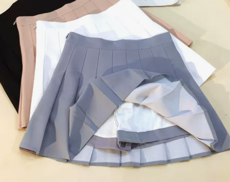 2020春夏新款学院风百褶裙高腰学生显瘦半...