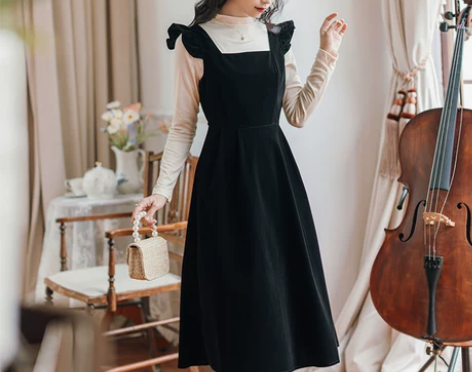 【天猫双12】法式打底套装背带裙新款秋冬季...