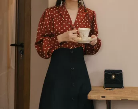 80年代女装港风套装女港味复古chic裙子...