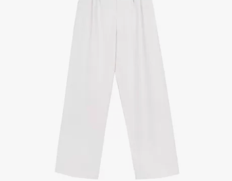 modello 阔腿西装裤女高腰休闲裤女宽...