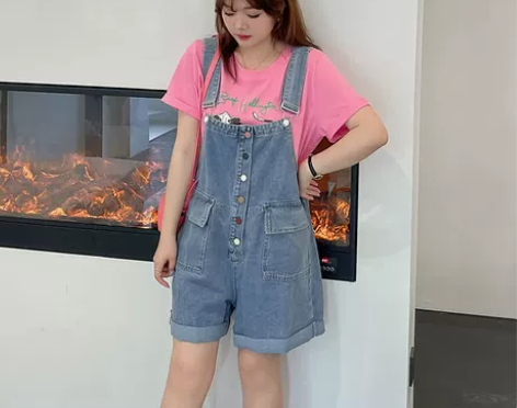 牛仔裤女小个子2022夏季新款220斤胖m...