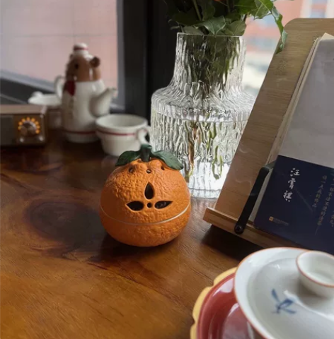 【橘子】大吉大利 香薰炉沉香檀香家用室内陶...