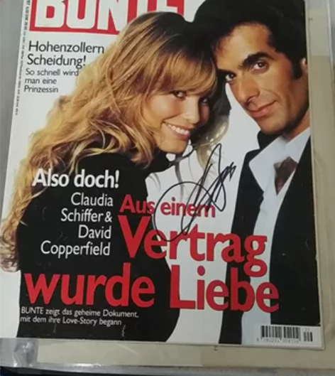 魔术师大卫科波菲尔亲笔签名宣传页及剪报 感...