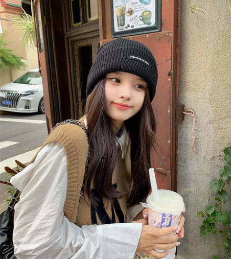 帽子女秋冬款毛线帽显瘦洋气百搭保暖针织帽瓜...