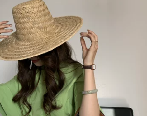 韩国ins小众设计高顶草帽百搭欧美复古海边...