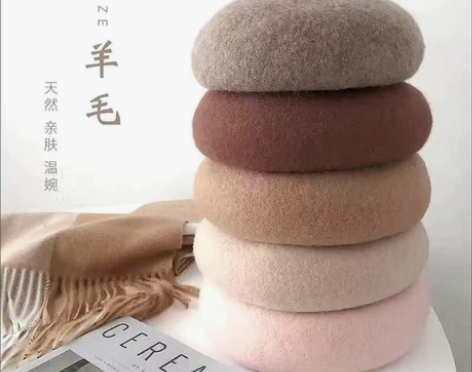 清仓处理日系秋冬冬复古百搭冬季贝雷帽韩版女...