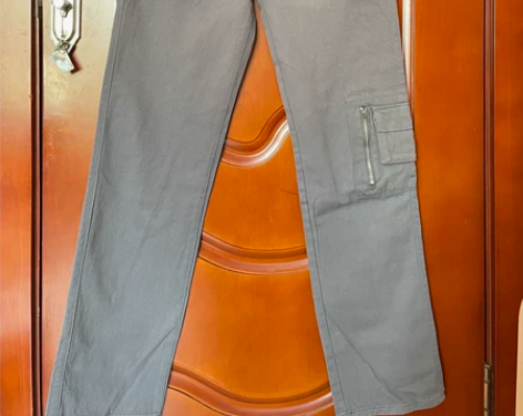 美式复古辣妹工装拖地裤 S码 裤子腰围68...