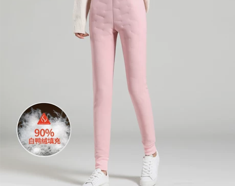 羽绒裤女内胆内穿轻薄白鸭绒高腰加厚加绒外穿...