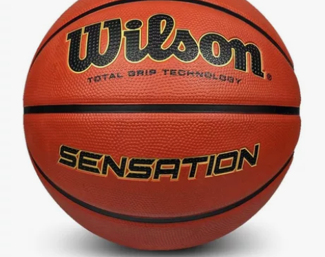 威尔胜7号篮球，棕色发泡橡胶材质送（网兜+...