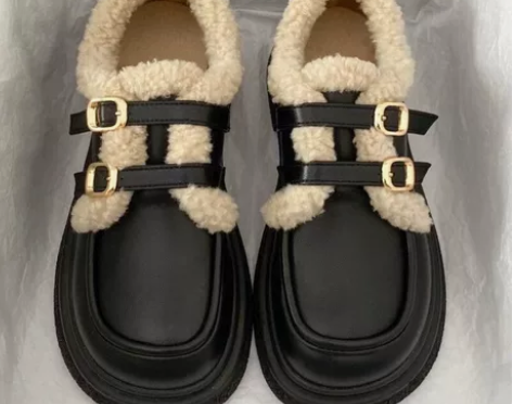 【捡漏 清仓女鞋】加绒加厚玛丽珍鞋增高厚底...