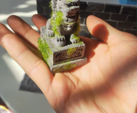 镇宅神兽小狮子中国风桌面摆件  适用于微场...