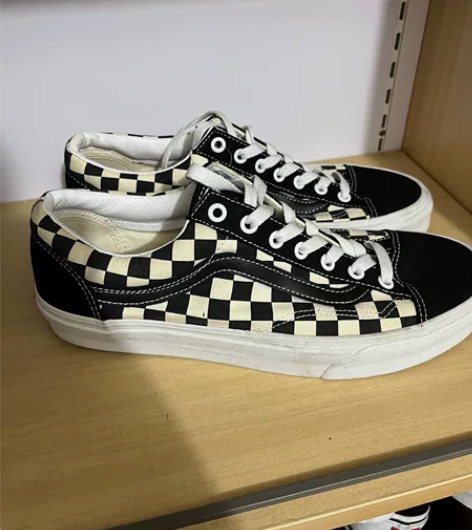 vans男生格子帆布鞋，42码，全新不带吊...