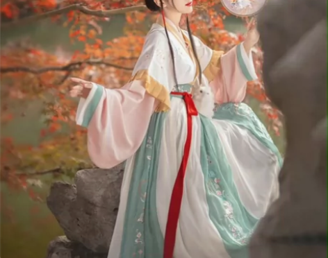 醉雨朵兔莲语汉服女正品原创中国风白菜晋制齐...