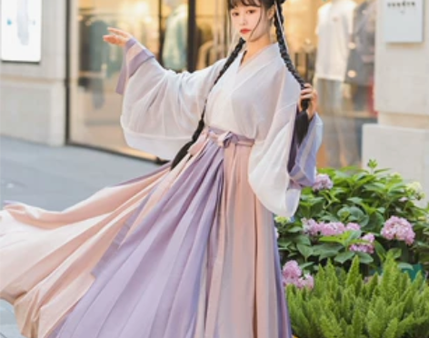 凤台曲原创汉服琼壶歌月晋制交领三件套齐腰一...