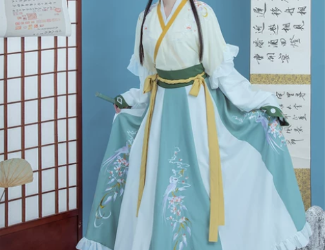 千韵岗汉服女正品原创晨曦夏季薄款中国风晋制...