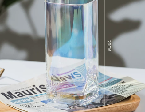 北欧ins风简约幻彩玻璃花瓶水培鲜花插花小...