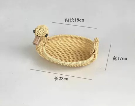 果篮果盘仿藤编织篮子创意手工客厅茶几摆放水...