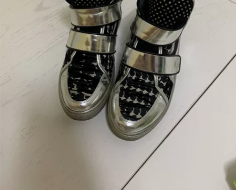 STACCATO思加图钻石银色运动休闲鞋短...