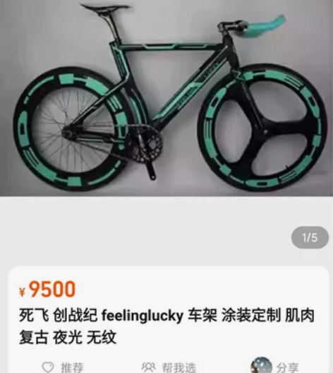 喜欢死飞的了解一下，在车库里吃灰，有轻微磕...