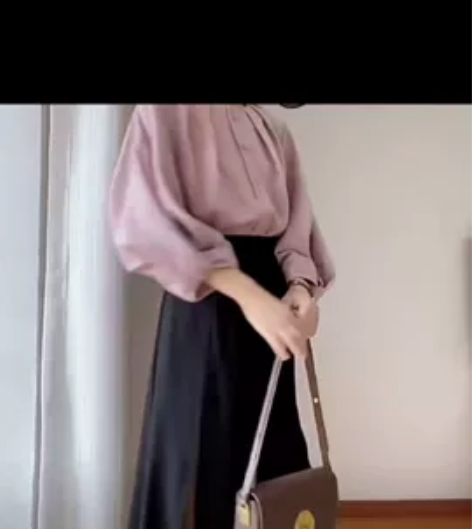 江左 温柔质感灯笼袖纯色衬衫女2022秋季...