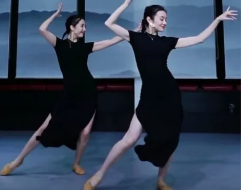 针织开叉包臀性感舞蹈连衣裙江左豆花老师心恋...