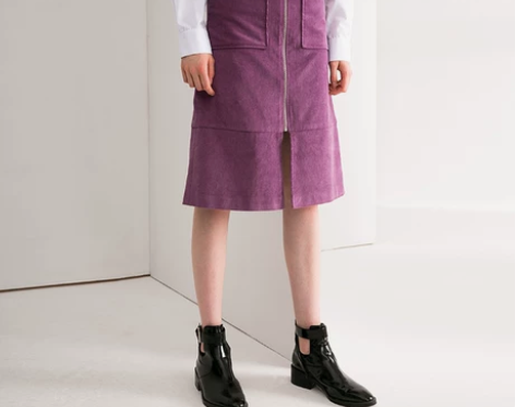 2018秋季新款欧美复古灯芯绒包臀裙中长款...